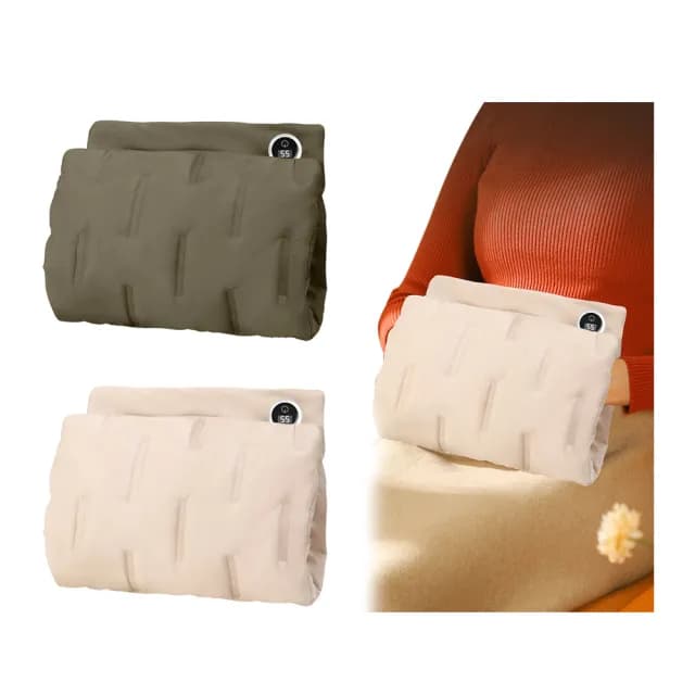 【kingkong】無水石墨烯發熱羽絨暖手袋 USB加熱數顯電熱毯 暖手寶 暖宮/暖腿/暖背