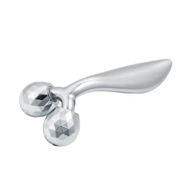 【滿足】雙頭滾珠V臉拉提按摩棒(臉部 頸部 導入棒 美容工具 按摩穴位棒 撥筋 滾輪 舒壓 保養 下顎 禮物)