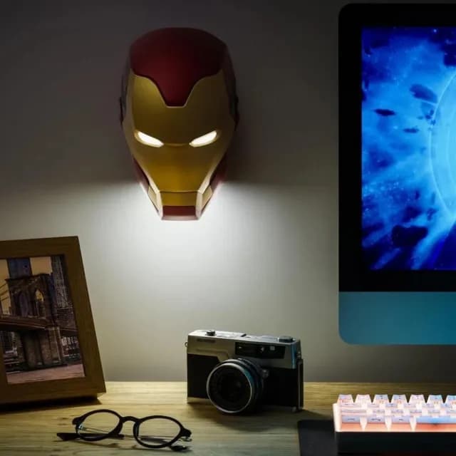 【Paladone UK】Marvel 漫威 鋼鐵人 IRON MAN 立體面具造型桌燈 壁燈 夜燈(造型夜燈 送禮 生日禮物)