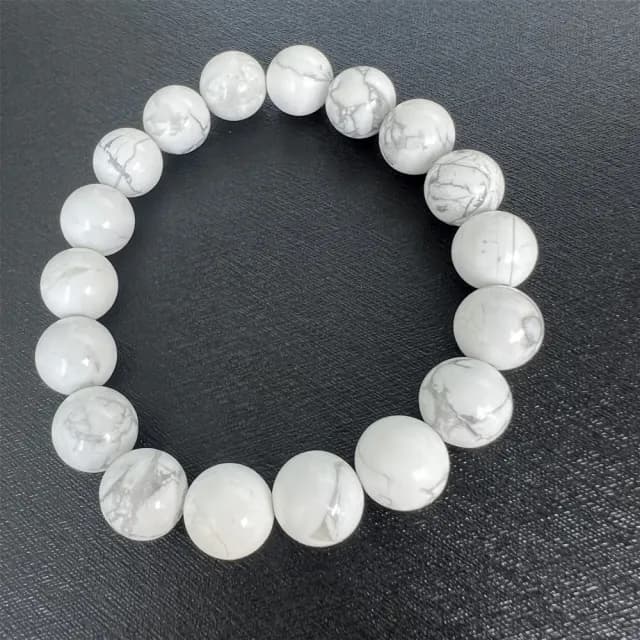 【Penny珮妮】天然白松石手鍊10mm(情人節/母親節/交換禮物/送女友/送閨蜜/生日禮物/尾牙/新年)
