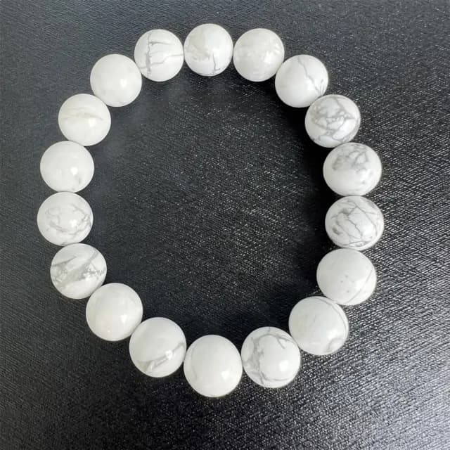【Penny珮妮】天然白松石手鍊10mm(情人節/母親節/交換禮物/送女友/送閨蜜/生日禮物/尾牙/新年)