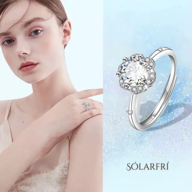 【SOLARFRi】輕奢閃耀戒指｜可調整戒圍大小禮盒包裝(情人女友母親老婆禮物禮盒包裝)