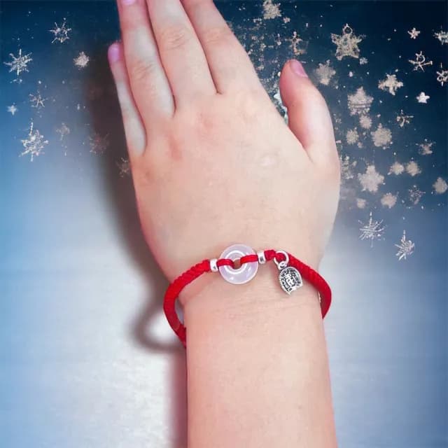 【珠兒綠】平安扣純銀紅線手鍊 開運紅繩 開運(紅繩 避邪 開運 姻緣 平安繩 轉運)