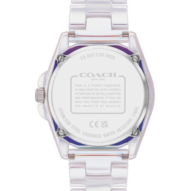 【COACH】官方授權 Greyson 優雅質感珠光陶瓷腕錶-36mm/2色可選 情人節 禮物(14504390/14504391)
