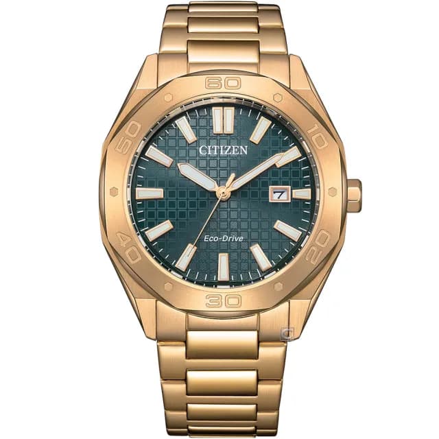 【CITIZEN 星辰】光動能 八角形 日期 夜光 男錶 手錶 禮物 推薦(BM7633-81X)