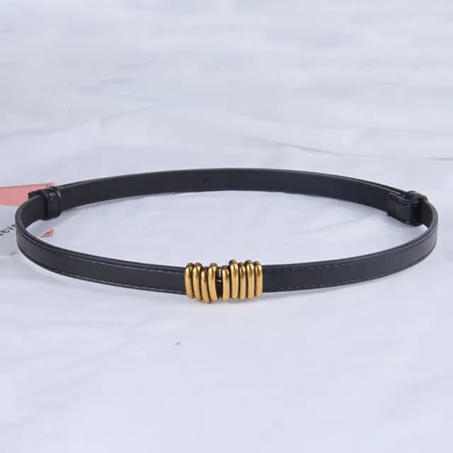 【LEESA】情人節禮物 真皮皮帶\腰帶\腰封\褲帶\韓國皮帶\精品皮帶\可調節腰帶\伸縮皮帶\搭配神器\女士\金扣