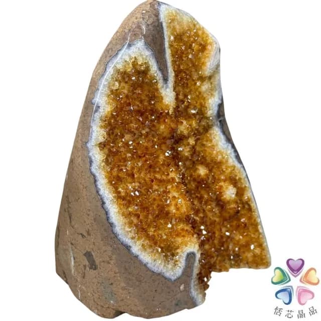 【恬芯晶品】Y10頂級烏拉圭ESP黃水晶開運招財(辦公室消磁淨化風水財運財位招貴人紫晶鎮禮物補財庫)