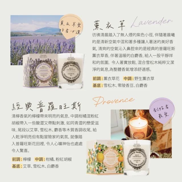 即期品【Panier des Sens 潘堤香頌】香氛蠟燭180g