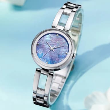 【CITIZEN 星辰】聖誕推薦款 夢幻蝴蝶光動能手鍊女錶-28mm 母親節 禮物 送禮(EM0801-85N)