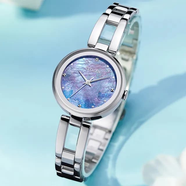 【CITIZEN 星辰】聖誕推薦款 夢幻蝴蝶光動能手鍊女錶-28mm 手錶 禮物 送禮(EM0801-85N)