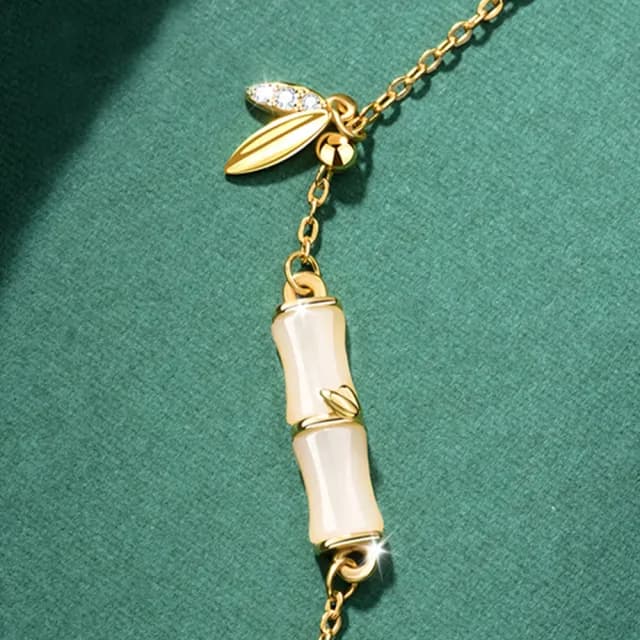 【LEEHER】雙11 寶石手鍊/竹節手鍊/純銀手鍊/猫眼石手鍊/手鍊/保平安/小眾設計/百搭飾品/開運手