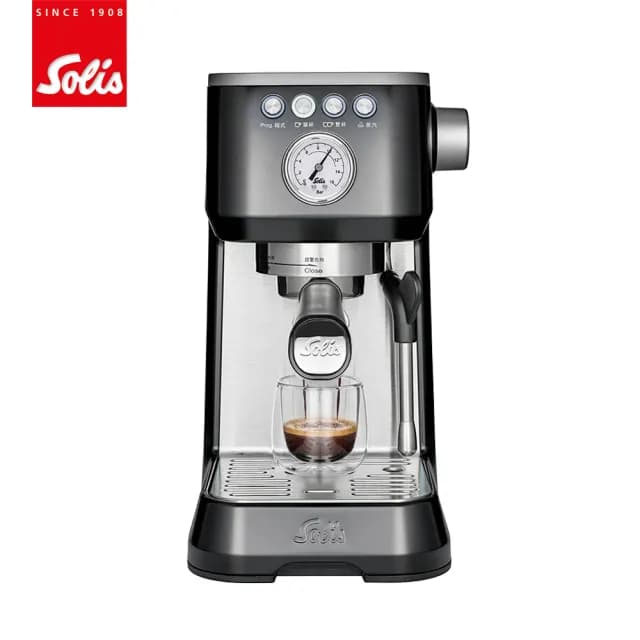 【瑞士Solis】BARISTA PERFETTA PLUS 家用半自動義式咖啡機(神秘黑)