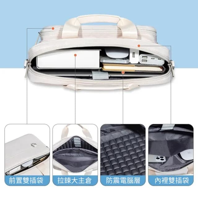 【samore】防水牛津布筆電包 便攜拉桿帶電腦包 14吋 交換禮物(內膽包/單肩電腦背包/商務包/保護包)