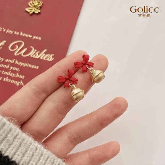 【Golicc】聖誕元素 時尚造型耳環系列(七夕 情人節 生日 飾品 耳釘 耳飾 耳墜 禮物)