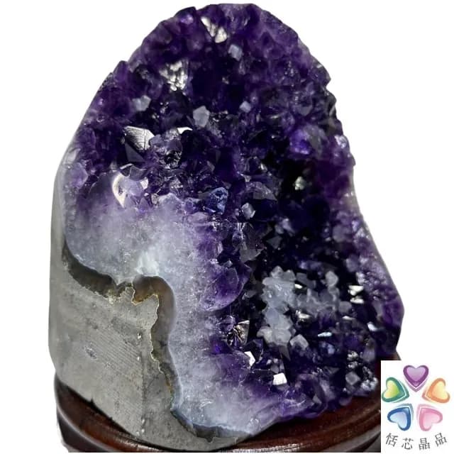 【恬芯晶品】M6頂級烏拉圭帝王紫水晶開運招財(辦公室消磁淨化風水財運財位招貴人紫晶鎮禮物補財庫)