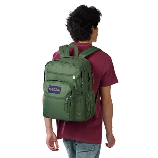 【JANSPORT】情人節禮物 BIG STUDENT 大容量背包 軍綠色(JS0A47JKKM1)