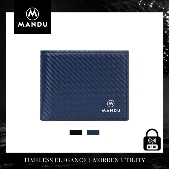 【MANDU漫度】雙11 低調奢華 防RFID盜刷多卡位男士皮夾/錢包/短夾