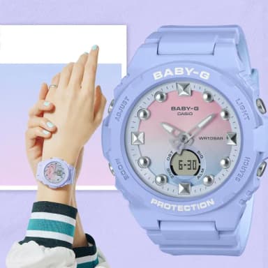 【CASIO 卡西歐】BABY-G 冬日漸層女錶 手錶 送禮 禮物 推薦(BGA-320-2A1)