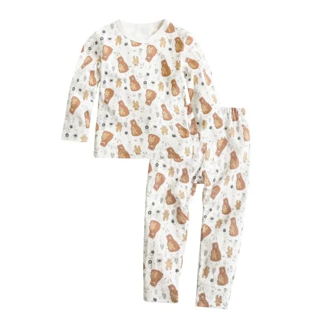 【Baby 童衣】兒童套裝 居家服 兒童長袖純棉套裝 70119(童裝睡衣)