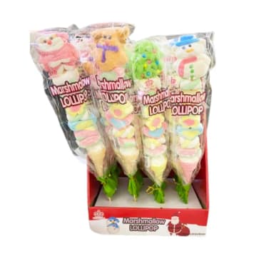 【甜園】聖誕繽紛棉花棒棒糖-整盒35gx24支x3(聖誕節糖果 聖誕糖果 交換禮物 派對禮物 教會活動 幼兒園糖果)