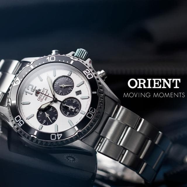 【ORIENT 東方錶】太陽能 熊貓款 計時 200米防水 時尚腕錶 男錶 手錶 太陽能錶(RA-TX0203S)