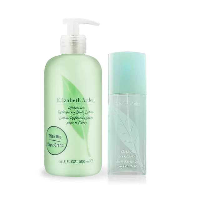 【Elizabeth Arden 伊麗莎白雅頓】淡香水100ml+身體乳500ml(多款可選-綠茶/薰衣草/櫻花/甜桃-國際航空版)