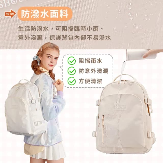 【Her】父親節禮物 15吋筆電包 聖誕交換禮物 大容量防潑水 男女後背包 登山背包 學生書包 肩背包(防水包 雙