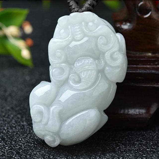 【MoonDy】項鍊 玉珮 吊墜 玉石項鍊 貔貅 招財項鍊 保平安 翡翠 護身符 如意 男女同款 送媽媽 生日禮物