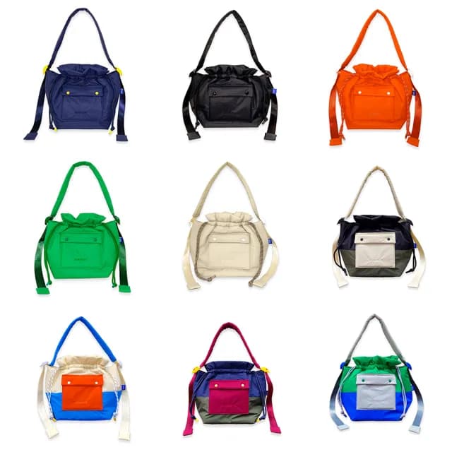 【HUKMUM】雙11 泰國設計潮牌HUKMUM Jeeper 束口斜背包肩背包 尼龍斜跨包(交換禮物/聖誕禮物)