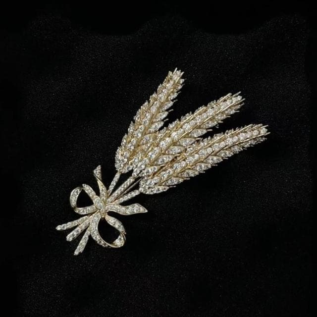 【Penny珮妮】麥穗鑲嵌胸針(母親節禮物/交換禮物/送女友/送閨蜜/生日禮物/情人節)