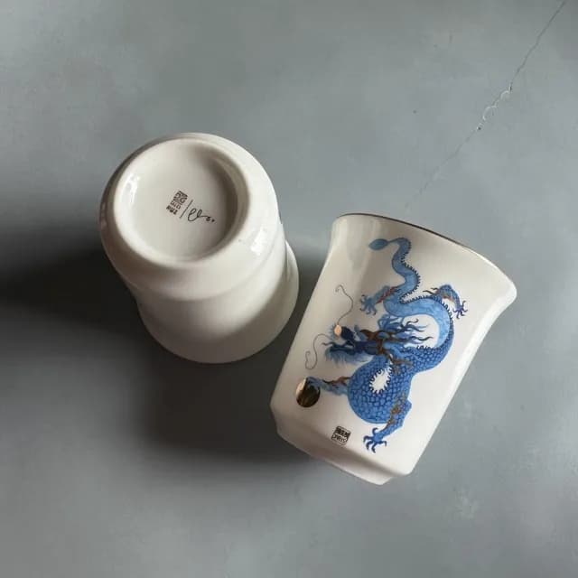 【TALES 神話言】十二生肖-藝術骨瓷小茶杯2入(清酒杯/文創禮品/藝術收藏/新年送禮)