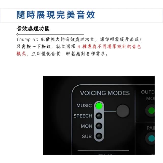 【Mackie】Thump GO 8吋充電式藍芽PA喇叭系統／專業無懈可擊(藍芽喇叭 音響 Mixer 街頭演出 直播)