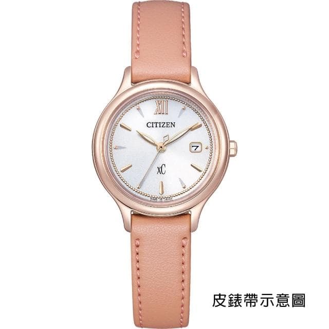 【CITIZEN 星辰】XC 聖誕節推薦 水耀光 亞洲限定光動能米蘭帶女錶 母親節 禮物 送禮(EW2635-62A)