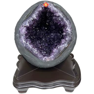 【恬芯晶品】S46精選烏拉圭紫晶洞5.1KG錢袋子(圓洞聚財招財貴人開運風水帝王紫水晶新居禮物補財庫聖誕節)