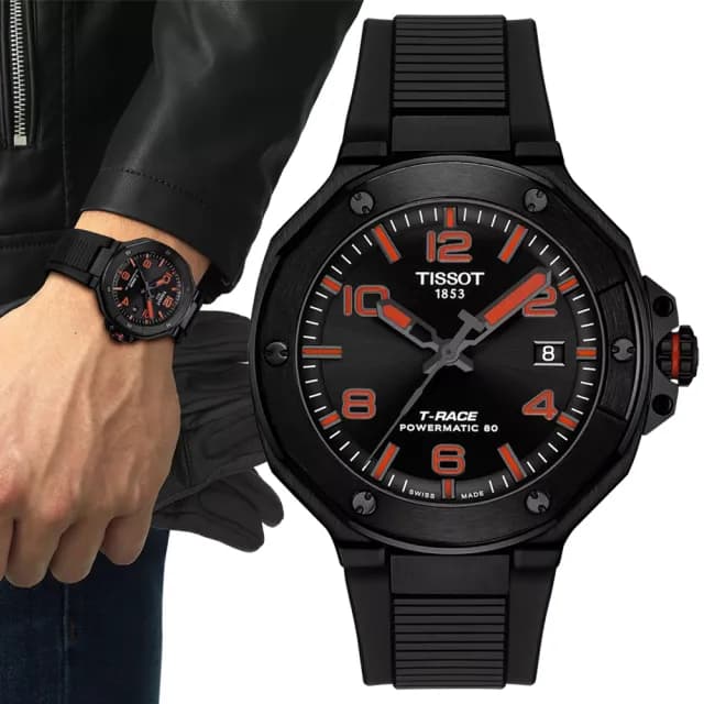 【TISSOT 天梭】T-RACE 競速系列 機械腕錶 畢業禮物 送禮 推薦(T1418073705700)