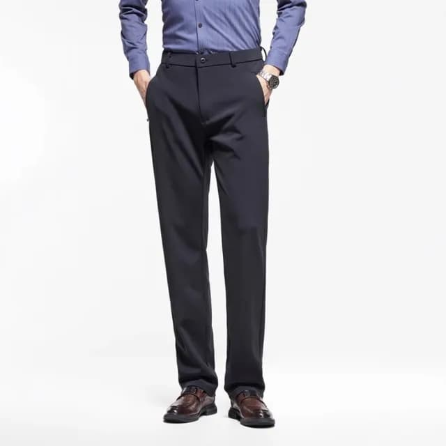 【米蘭精品】現貨+預購 男商務西裝褲修身西裝褲直筒褲機能免燙(男長褲休閒彈力秋冬職業父親節禮物3色74jh5)