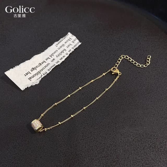 【Golicc】優雅 時來運轉 鋯石手鍊(七夕 情人節 生日 手環 手繩 首飾 飾品 禮物)