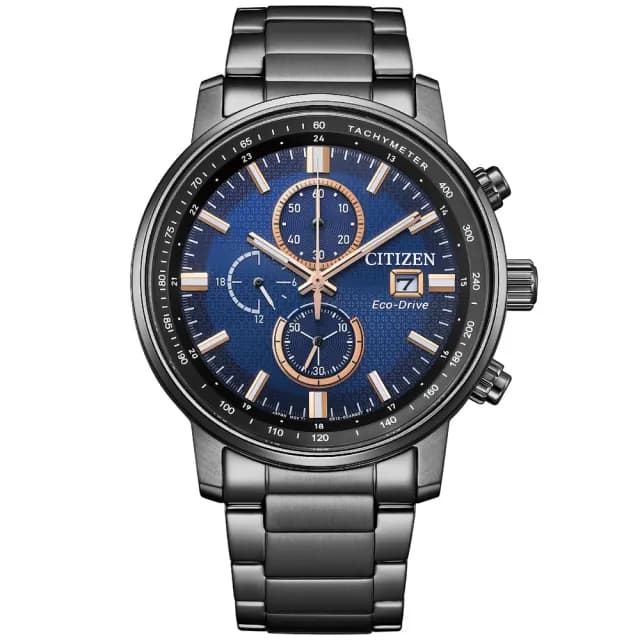 【CITIZEN 星辰】Chronograph系列 型男必備 光動能三眼計時腕錶 七夕 情人節 送禮 推薦(CA0845-83L)