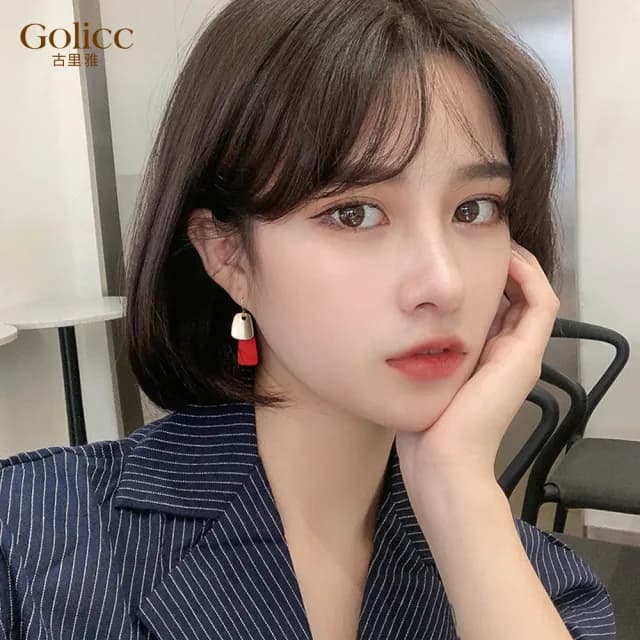 【Golicc】耳環 簡約 百搭 氣質(七夕 情人節 生日 飾品 耳飾 耳墜 禮物)