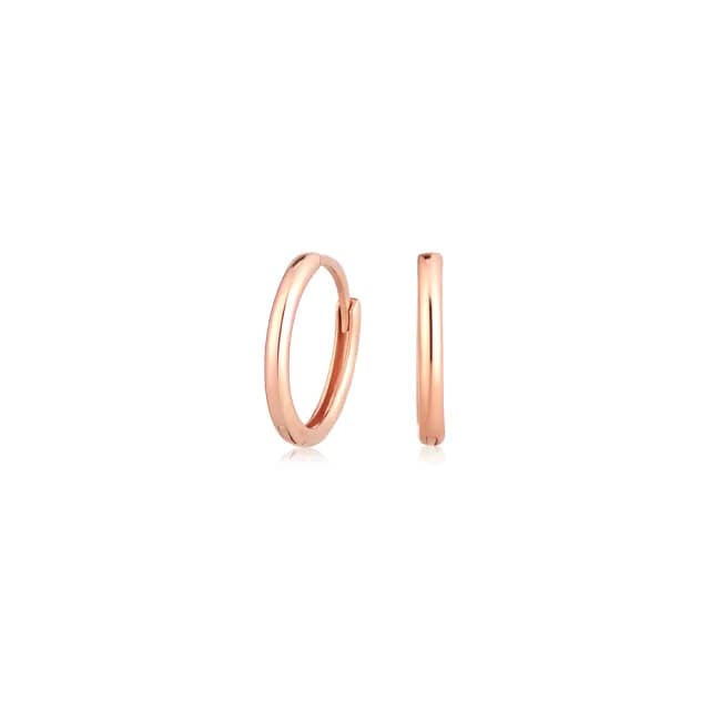 【Just Diamond】簡約光華 18K玫瑰金耳環(網路限定)