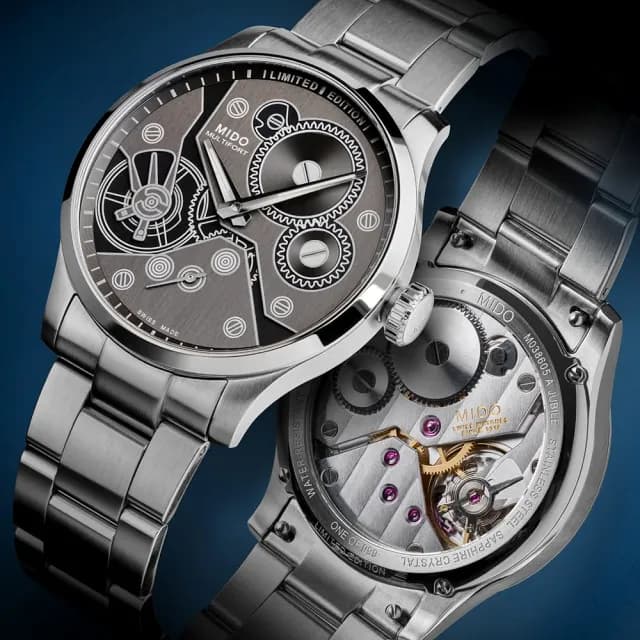 【MIDO 美度】Multifort 先鋒系列90周年限量版 手動上鍊機械錶-44mm 七夕 情人節禮物(M0386051106000)