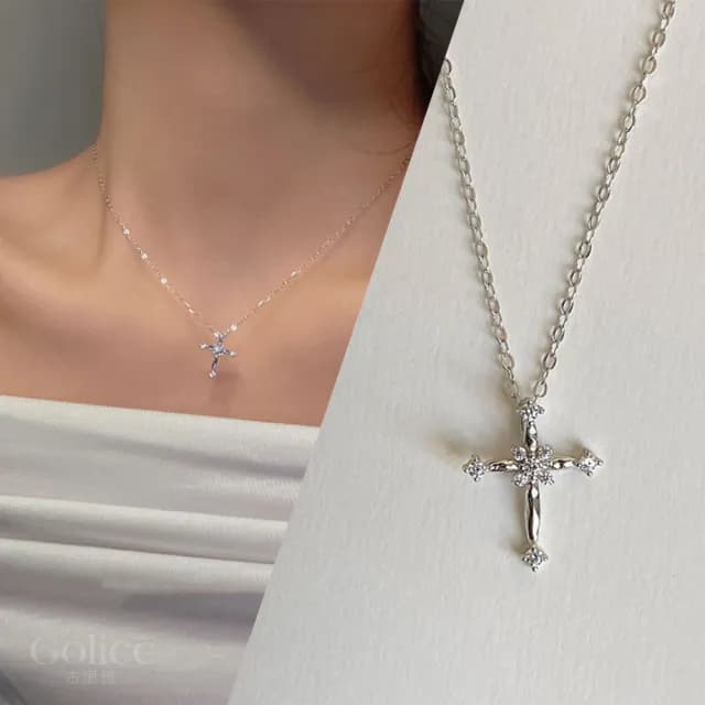 【Gulicc】輕奢 小十字架 項鍊(雙11 聖誕節 生日 鎖骨鍊 項鍊 飾品 禮物)