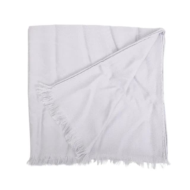 【Hermes 愛馬仕】New Libris stole 圖騰喀什米爾圍巾(雲灰色)