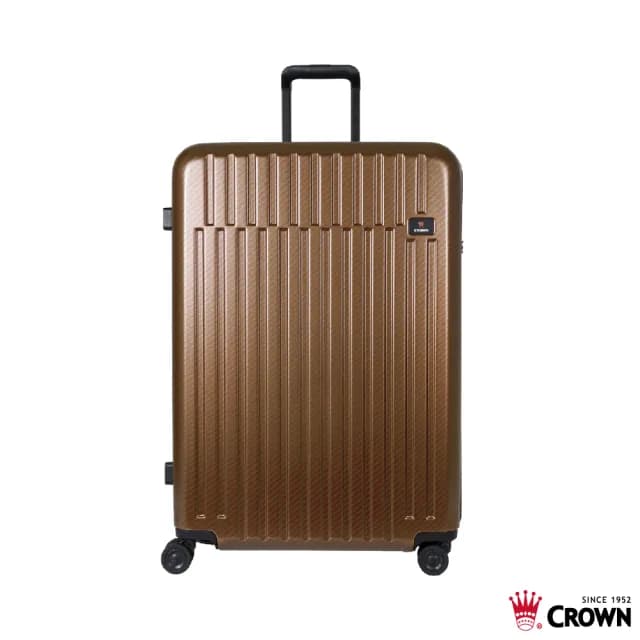 【CROWN 皇冠】29吋 防盜拉鍊箱 雙層防盜拉鍊 蓋底2:8輕鬆開(行李箱 旅行箱 TSA海關鎖)