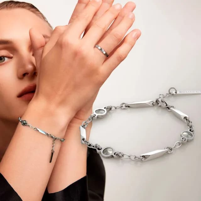 【MASSA-G】Astria星芒之鍊 金屬鍺錠白鋼手鍊