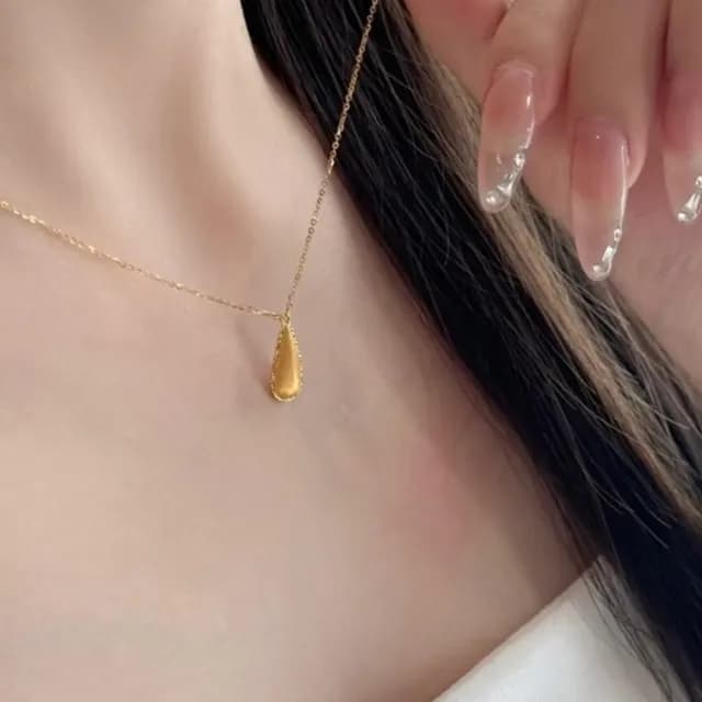 【Penny珮妮】復古拉絲水滴愛心項鍊吊墜2款可選(生日禮物/母親節/交換禮物/情人節/送女友/毛衣鏈)