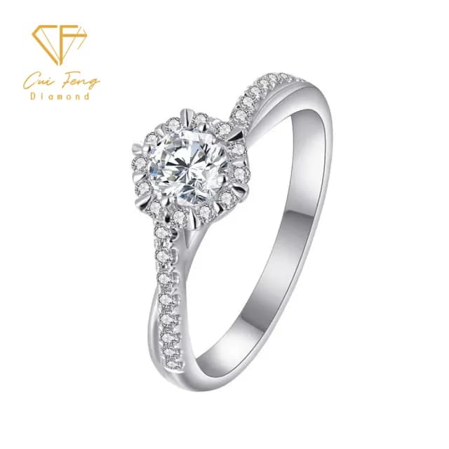 【CF鑽飾】戒指 莫桑鑽《星織》(1克拉 雙11限定 情人節女戒 鑽戒 禮物 生日)