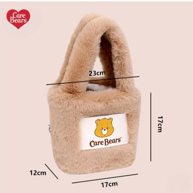 【Care Bears】美國彩虹熊愛心熊正版授權毛絨手提包(閨蜜女友孫女兒生日交換聖誕禮物)
