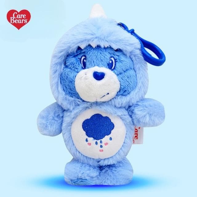 【Care Bears】美國彩虹熊愛心熊恐龍系列可脫帽正版授權毛絨玩偶吊飾(女兒女友生日交換聖誕禮物)