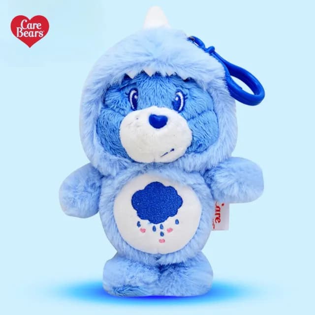 【Care Bears】美國彩虹熊愛心熊恐龍系列可脫帽正版授權毛絨玩偶吊飾(女兒女友生日交換聖誕禮物)